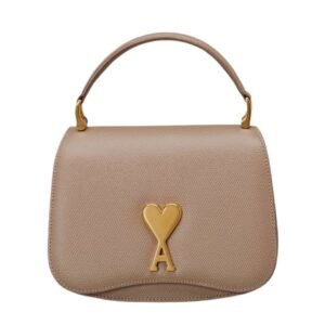 AMI MINI PARIS PARIS BAG IN LIGHT TAUPE