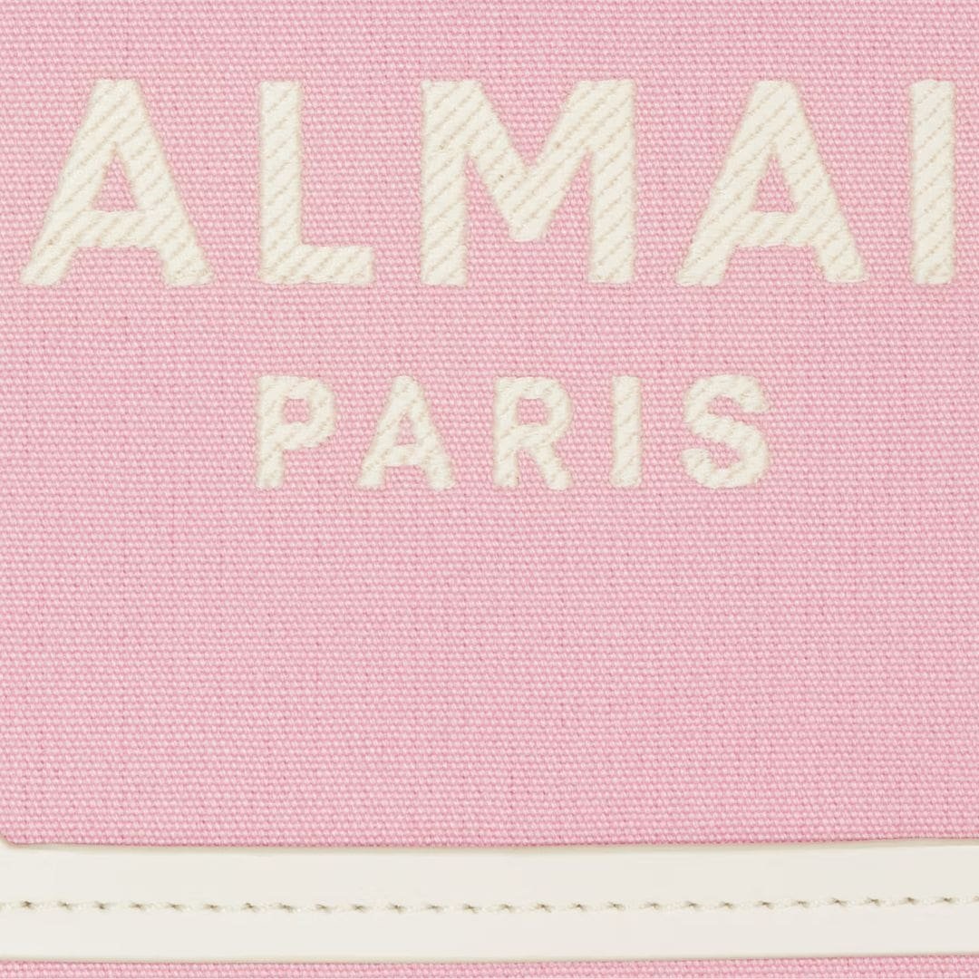 BALMAIN B-ARMY SMALL CANVAS AND LEATHER TOTE BAG - Image 4