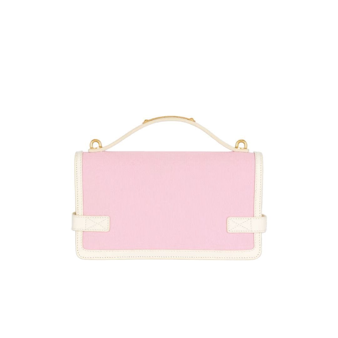 BALMAIN BUZZ SHOULDER 24 CANVAS AND LEATHER BAG - Image 4