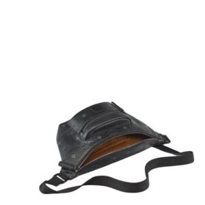 MCM MINI FURSTEN BELT BAG IN VISETOS BLACK