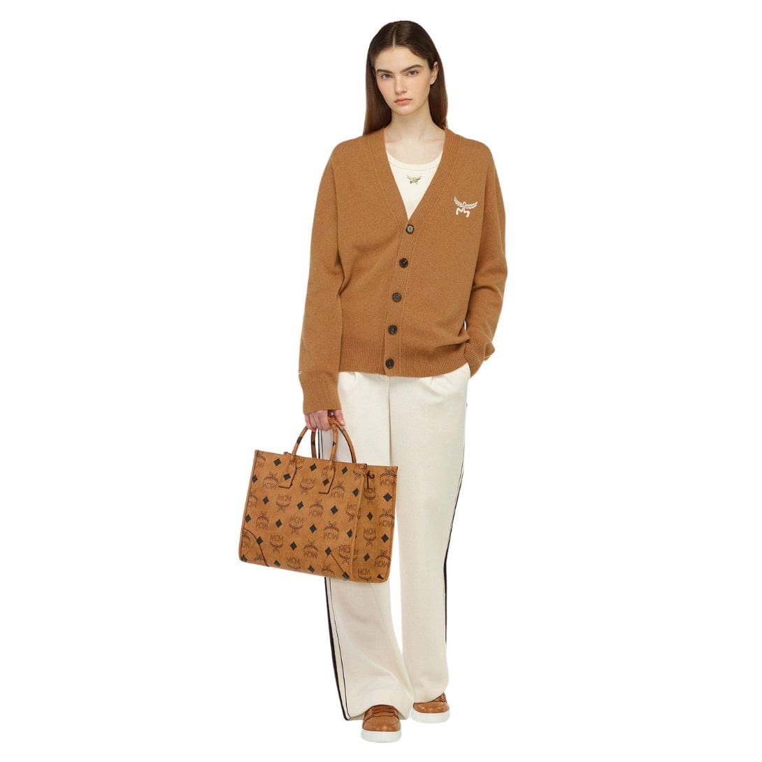 MCM LARGE MÜNCHEN TOTE IN MAXI VISETOS COGNAC - Image 3