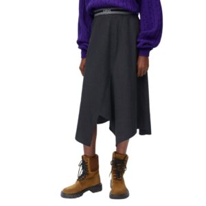 LOEWE ASYMMETRIC SKIRTS IN WOOL