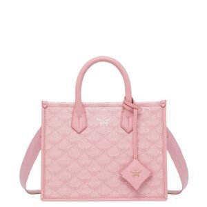 MCM SMALL HIMMEL TOTE IN LAURETOS PINK