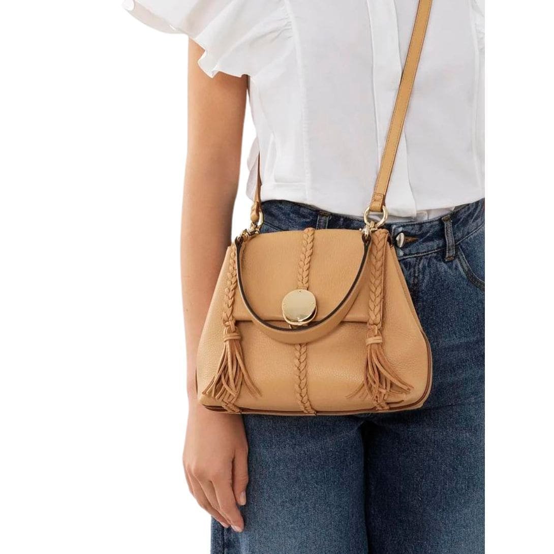 CHLOE PENELOPE SMALL SOFT SHOULDER BAG MILKY BROWN - Image 6