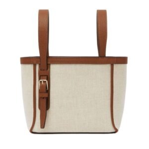 VALEXTRA SOFT CANVAS BUCKET MICRO BAG