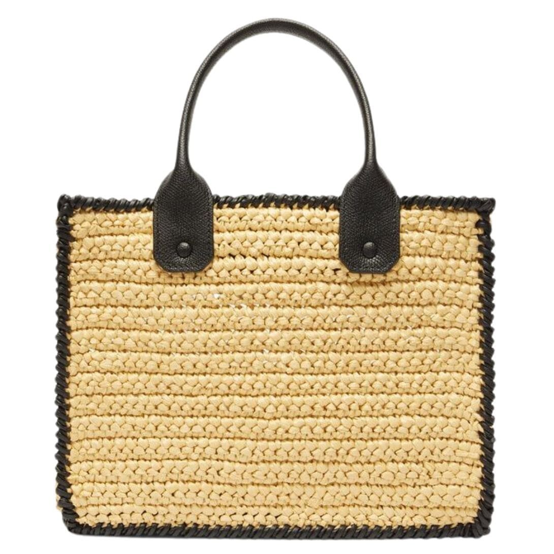 VALEXTRA SOFT TOTE RAFFIA CROCHET MINI BAG - Image 2