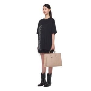 MCM LARGE MÜNCHEN TOTE IN MAXI MONOGRAM LEATHER BEIGE