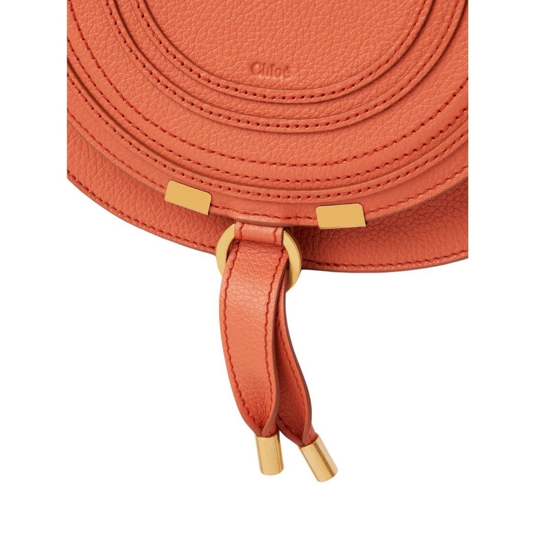 CHLOE MARCIE SMALL SADDLE BAG TAWNY ORANGE - Image 2