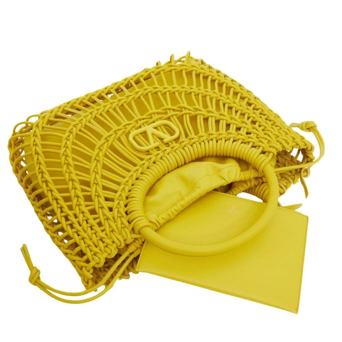 VALENTINO GARAVANI ALLKNOTS WOVEN LEATHER SHOPPER - Image 9