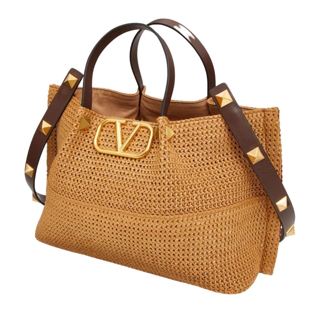 VALENTINO GARAVANI MEDIUM SHOPPING BAG IN SYNTHETIC RAFFIA - Image 5