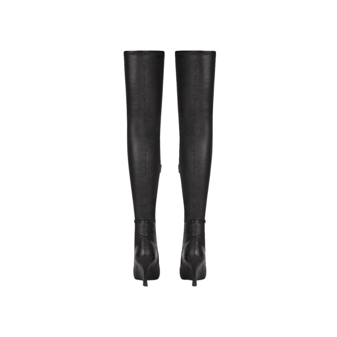 GIVENCHY RAVEN OVER THE KNEE BOOTS IN LEATHER AND AYERS - Image 3