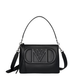 MCM MEDIUM MODE TRAVIA SHOULDER BAG IN SPANISH CALF LEATHER BLACK