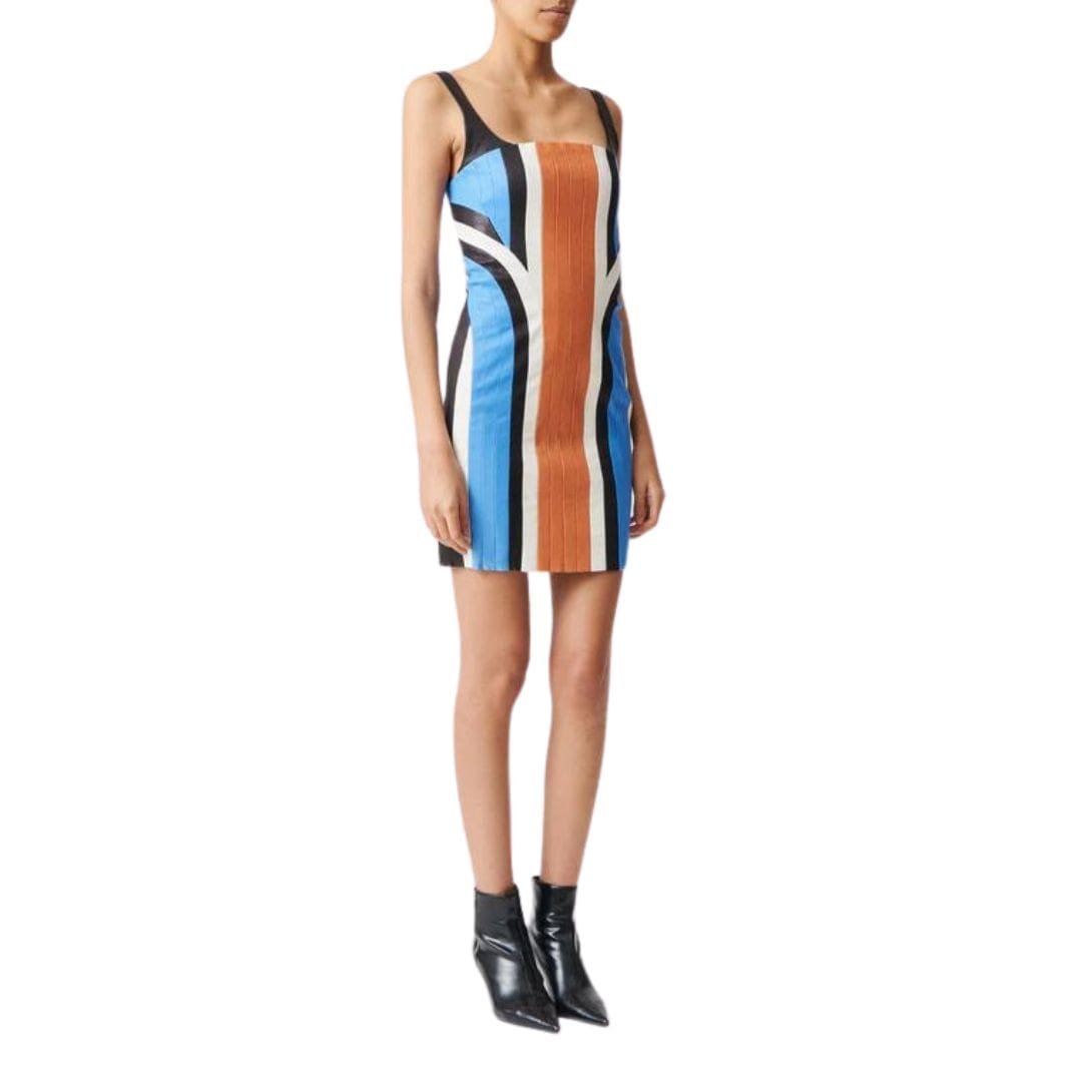 STOULS NINO CLOSE-FITTING LEATHER DRESS - Image 3