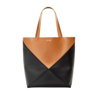 LOEWE XL PUZZLE FOLD TOTE BAG IN SHINY CALFSKIN