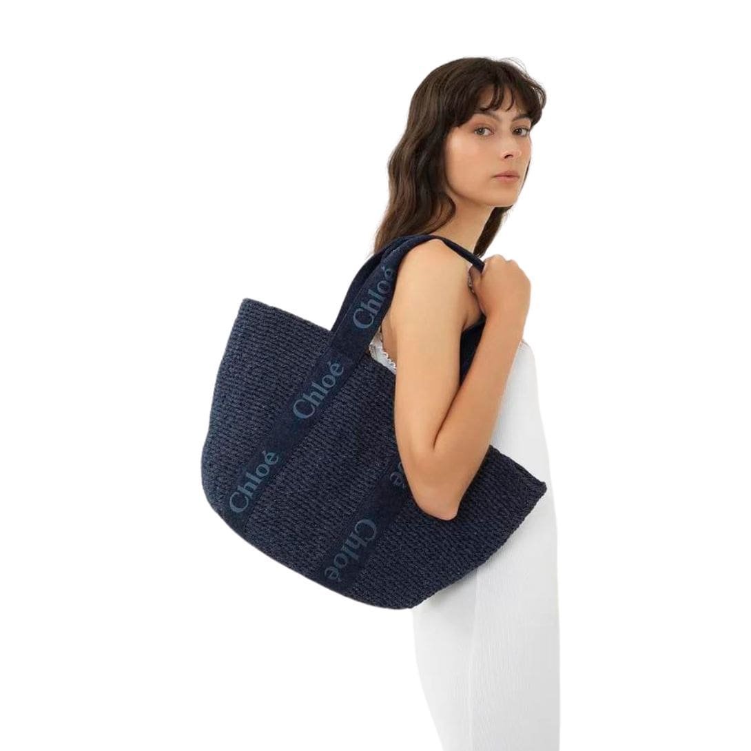 CHLOE LARGE WOODY BASKET DENIM - Image 5