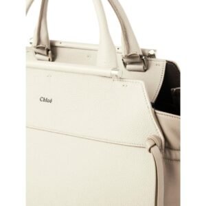 CHLOE STEPH MEDIUM DOUBLE CARRY BAG WHITE
