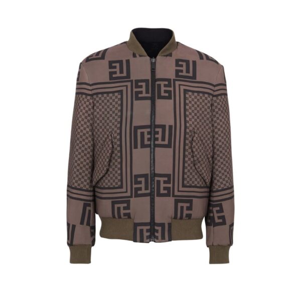 BALMAIN REVERSIBLE MINI MONOGRAM BOMBER JACKET