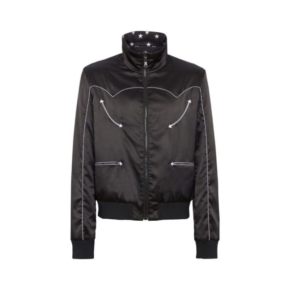 BALMAIN STARS REVERSIBLE BOMBER JACKET