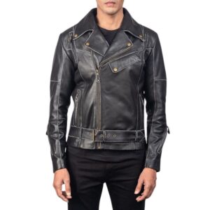 VINCENT LEATHER BIKER JACKET