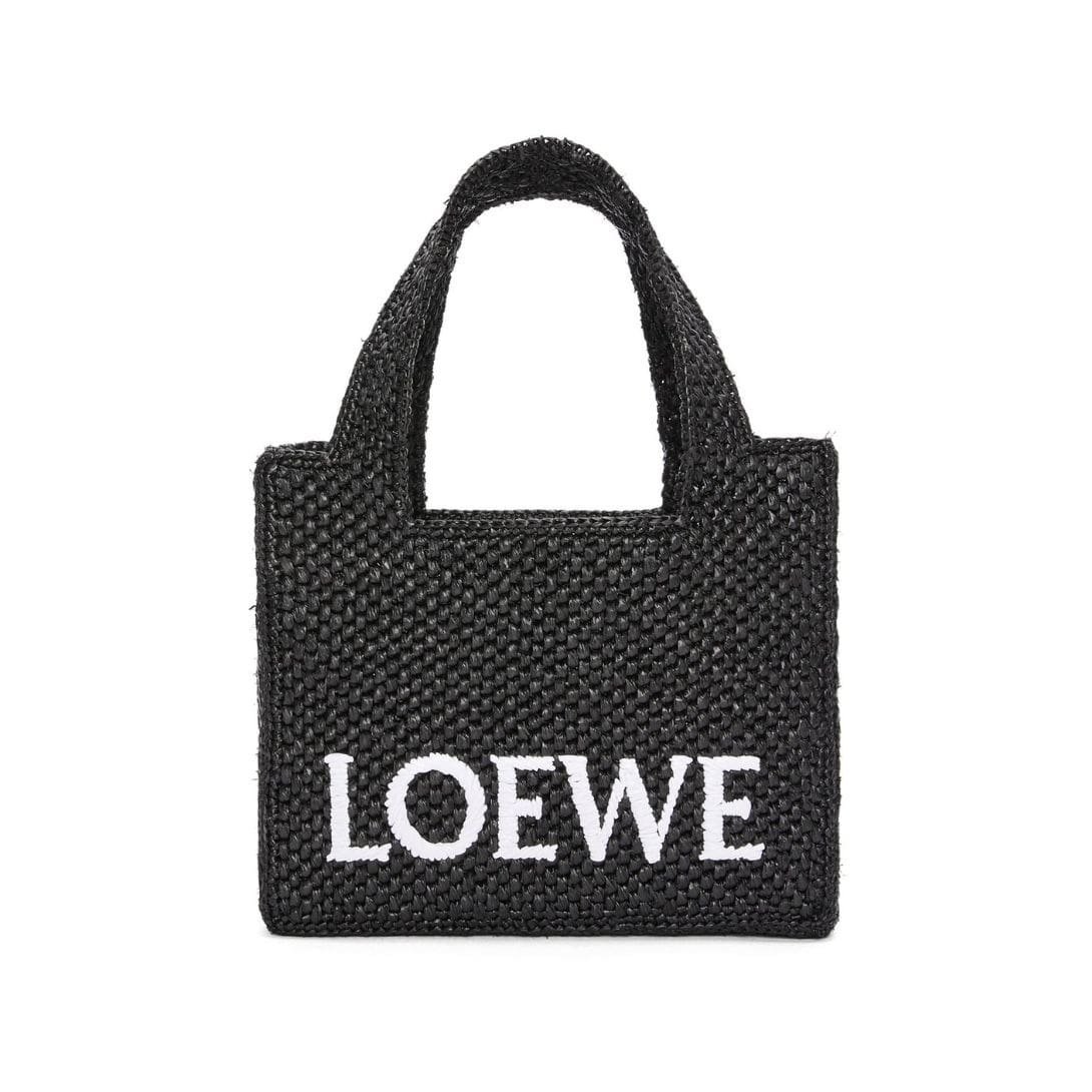 LOEWE FONT TOTE MINI BAG IN RAFFIA - Image 2