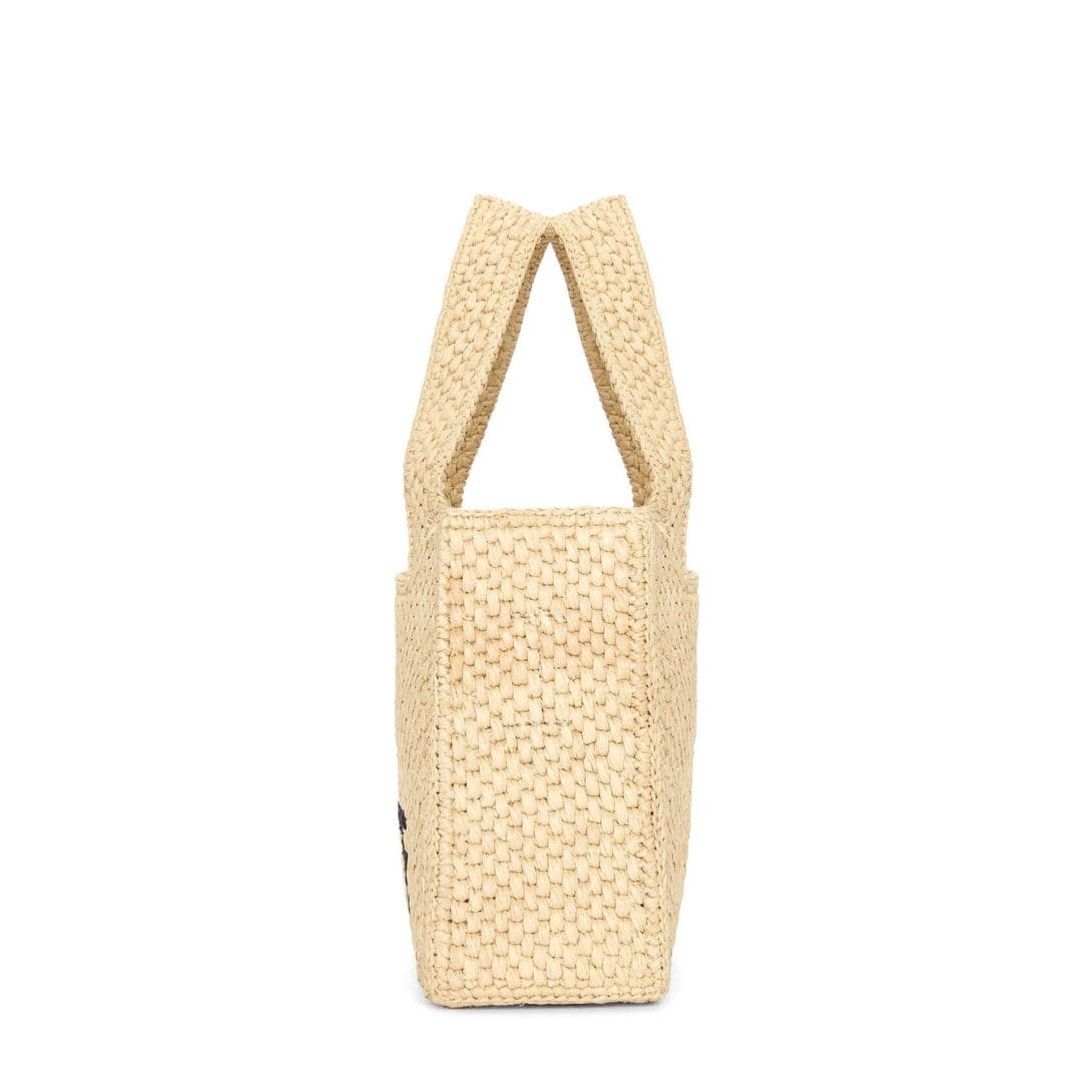LOEWE FONT TOTE MINI BAG IN RAFFIA - Image 7
