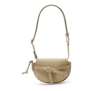 LOEWE GATE DUAL MINI BAG IN SOFT CALFSKIN AND JACQUARD