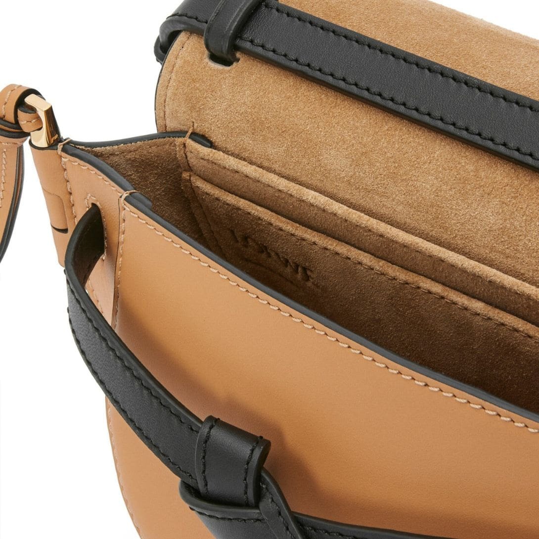 LOEWE GATE DUAL MINI BAG IN SOFT CALFSKIN AND JACQUARD - Image 4