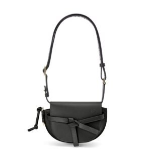 LOEWE GATE DUAL MINI BAG IN SOFT CALFSKIN AND JACQUARD