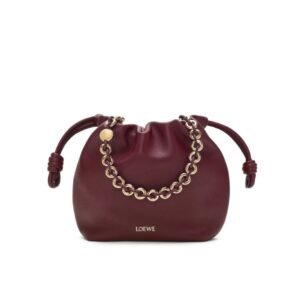 LOEWE MINI FLAMENCO PURSE BAG IN SOFT LAMBSKIN