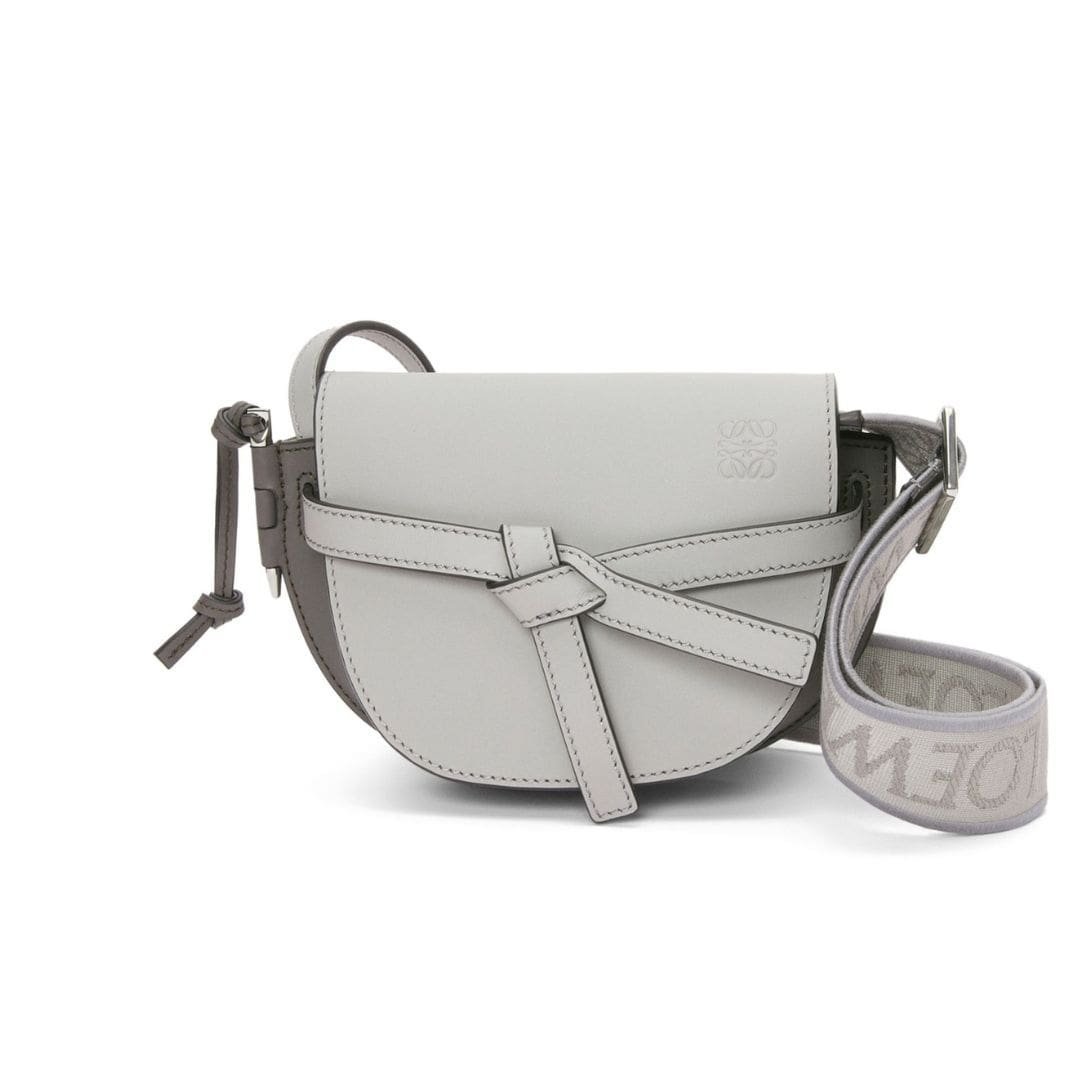 LOEWE GATE DUAL MINI BAG IN SOFT CALFSKIN AND JACQUARD - Image 2