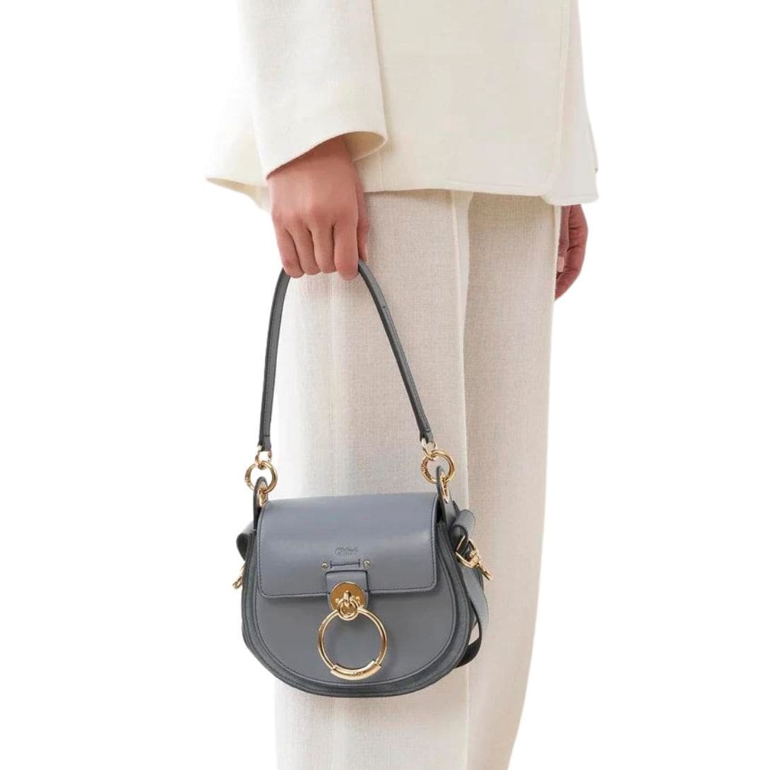 CHLOE SMALL TESS BAG STORM BLUE - Image 7