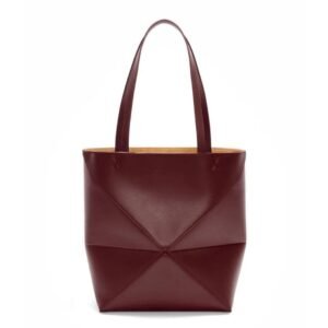LOEWE PUZZLE FOLD TOTE BAG IN SHINY CALFSKIN