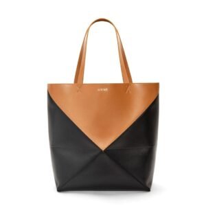 LOEWE PUZZLE FOLD TOTE XL BAG IN SHINY CALFSKIN
