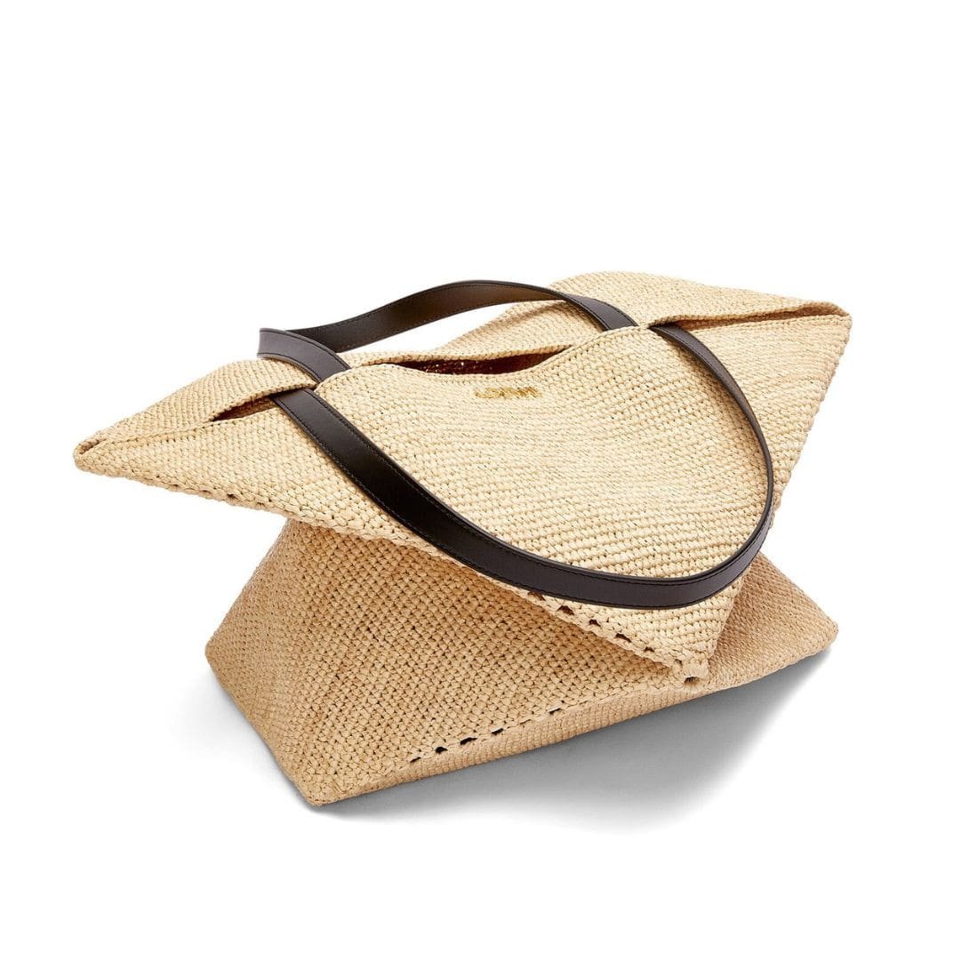 LOEWE PUZZLE FOLD TOTE XL BAG IN RAFFIA - Image 3