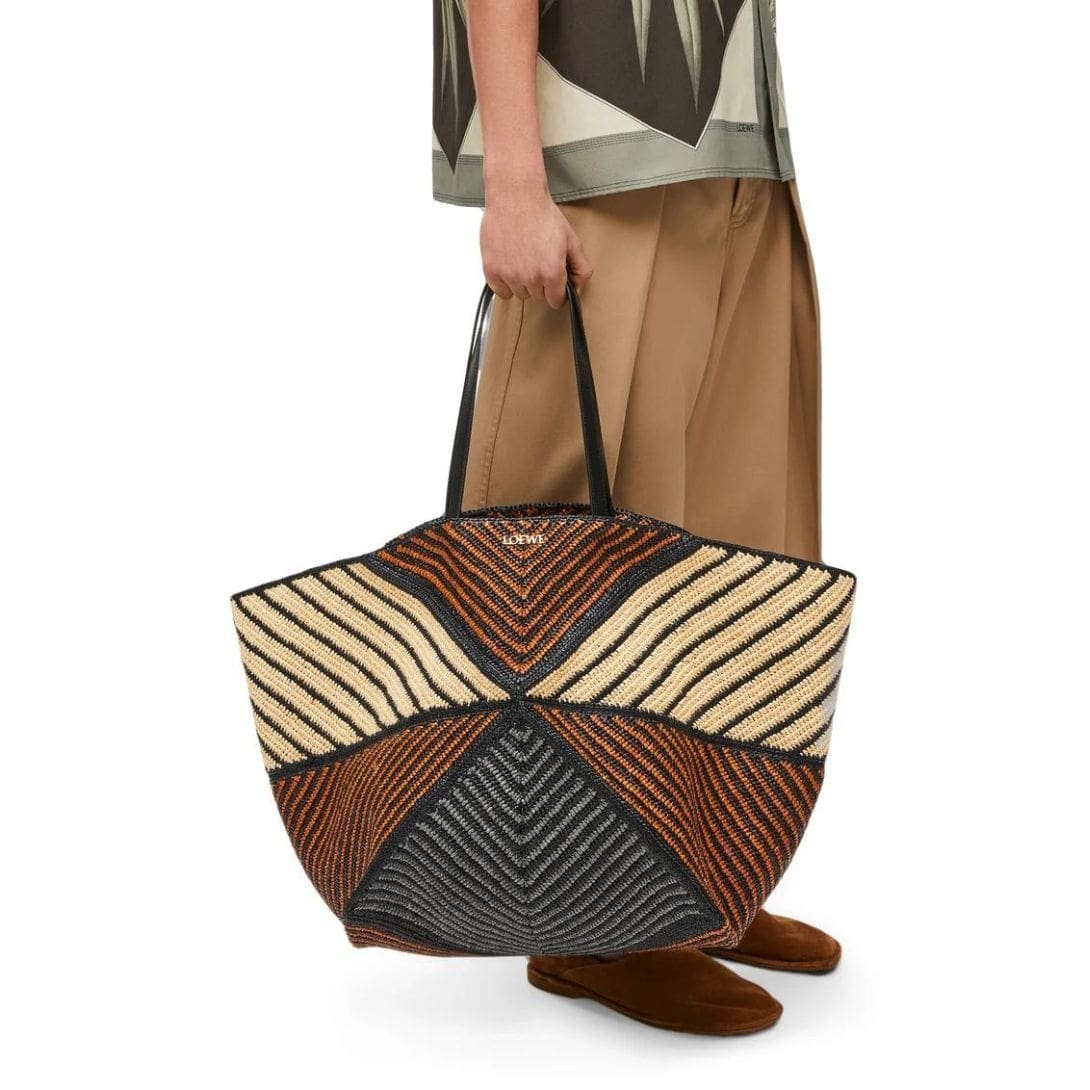 LOEWE PUZZLE FOLD TOTE XXL BAG IN RAFFIA - Image 7