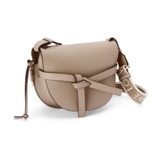 LOEWE SMALL GATE BAG IN SOFT CALFSKIN AND JACQUARD