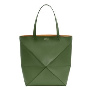 LOEWE XL PUZZLE FOLD TOTE BAG IN SHINY CALFSKIN