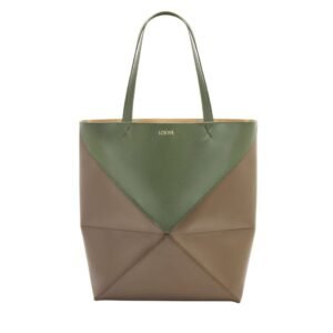 LOEWE XL PUZZLE FOLD TOTE BAG IN SHINY CALFSKIN