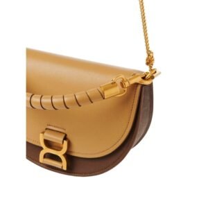 CHLOE MARCIE CHAIN FLAP BAG CREAMY BROWN