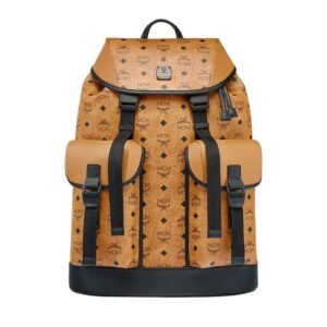 MCM LARGE BRANDENBURG BACKPACK IN VISETOS COGNAC