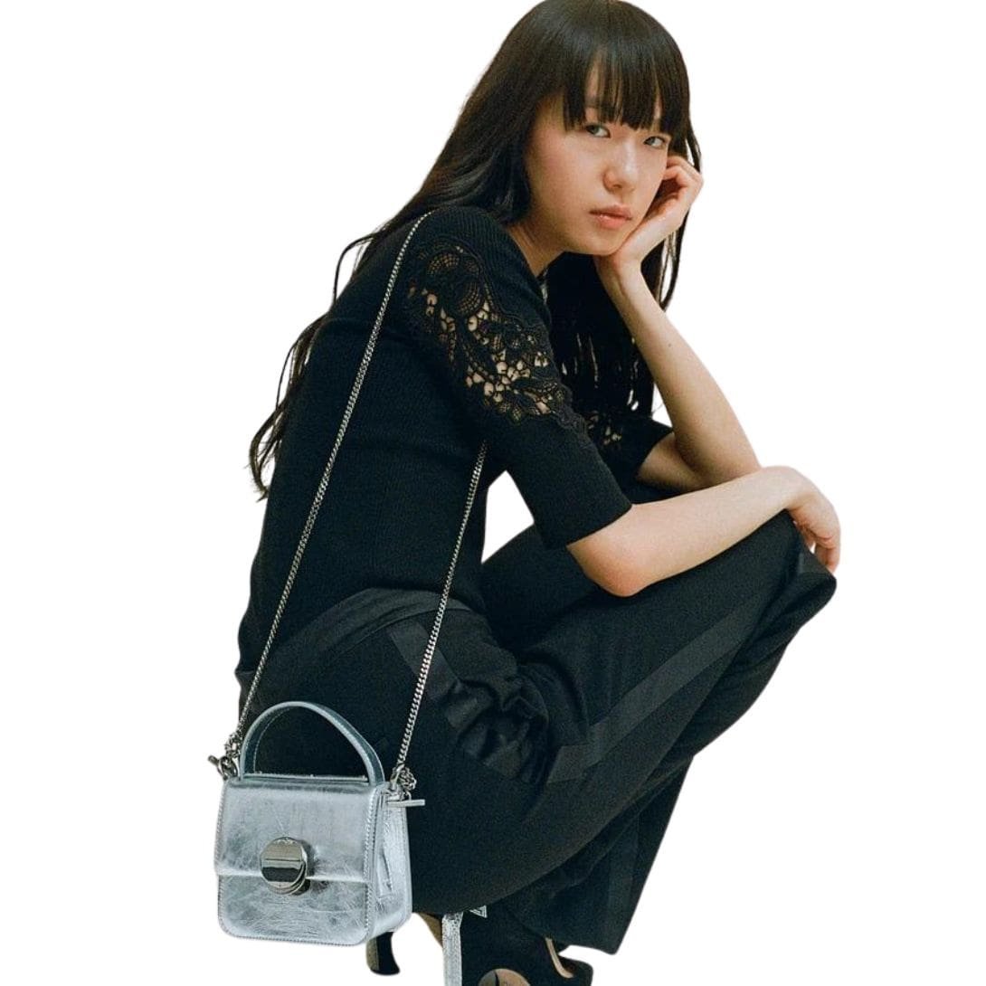 CHLOE PENELOPE MICRO FLAP BAG SILVER - Image 7