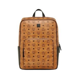 MCM MEDIUM AREN BACKPACK IN VISETOS COGNAC