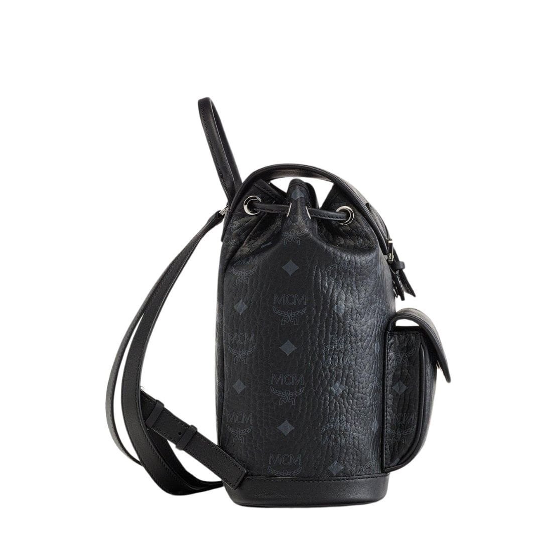 MCM MINI AREN DRAWSTRING BACKPACK IN VISETOS BLACK - Image 2