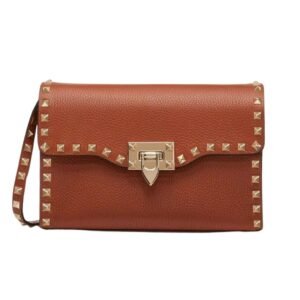 VALENTINO SMALL ROCKSTUD GRAINY CALFSKIN CROSSBODY BAG