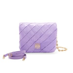 LOEWE GOYA PUFFER BAG IN SHINY LAMBSKIN