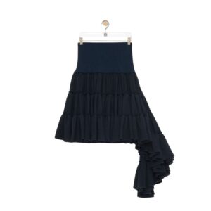 LOEWE RUFFLED SKIRT IN SILK