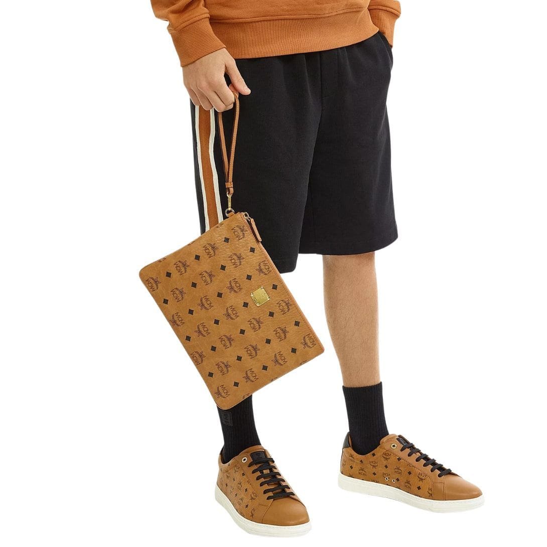 MCM WRISTLET ZIP POUCH IN VISETOS ORIGINAL COGNAC - Image 7