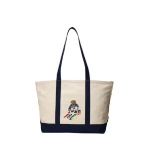RALPH LAUREN POLO BEAR CANVAS TOTE
