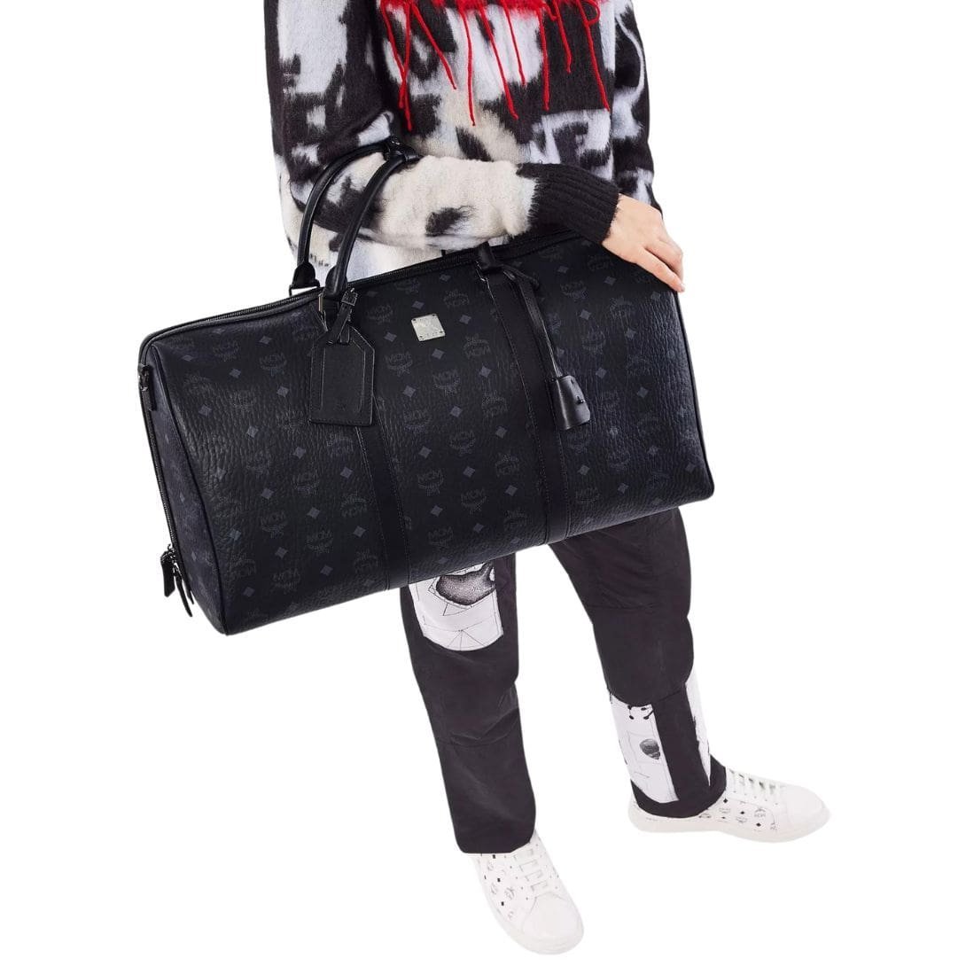 MCM OTTOMAR WEEKENDER BAG IN VISETOS BLACK - Image 7