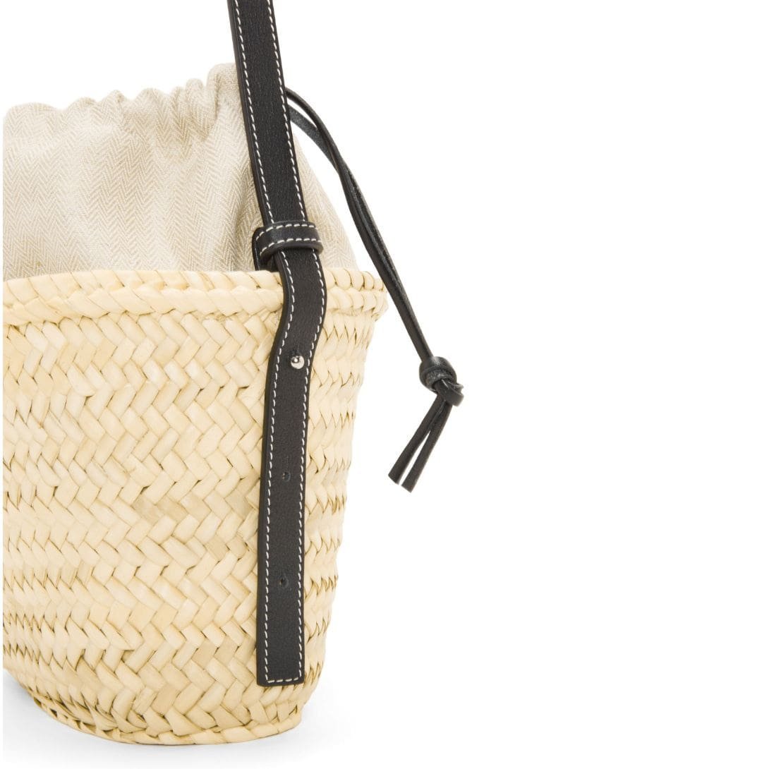 LOEWE BUCKET BAG WITH DRAWSTRING IN PALM LEAF AND CALFSKIN - Image 8